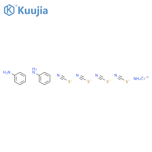 Chromate(1-),bis(benzenamine)tetrakis(thiocyanato-kN)-, ammonium (9CI) structure