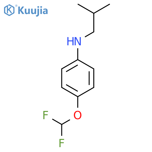 4-(difluoromethoxy)-N-(2-methylpropyl)aniline structure