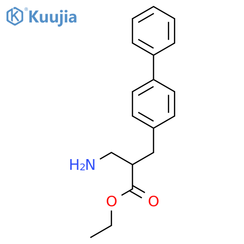Ethyl 3-amino-2-({[1,1'-biphenyl]-4-yl}methyl)propanoate structure