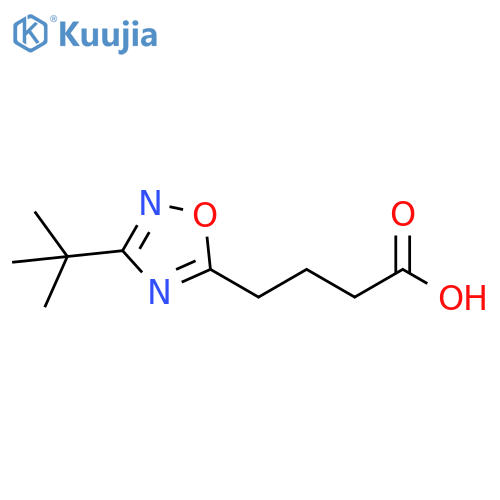 4-(3-tert-butyl-1,2,4-oxadiazol-5-yl)butanoic acid structure