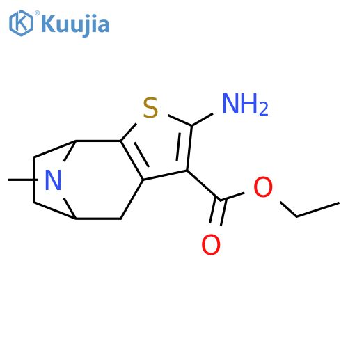 ethyl 4-amino-11-methyl-3-thia-11-azatricyclo6.2.1.0,2,6undeca-2(6),4-diene-5-carboxylate structure
