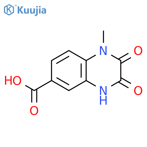 1-methyl-2,3-dioxo-1,2,3,4-tetrahydroquinoxaline-6-carboxylic acid structure