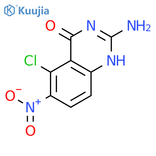 2-amino-5-chloro-6-nitro-3,4-dihydroquinazolin-4-one structure