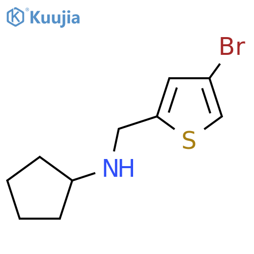 N-(4-Bromothiophen-2-yl)methylcyclopentanamine structure