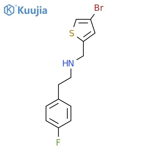 N-((4-Bromothiophen-2-yl)methyl)-2-(4-fluorophenyl)ethanamine structure