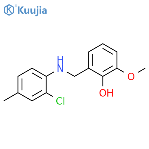 2-[(2-chloro-4-methylanilino)methyl]-6-methoxyphenol structure
