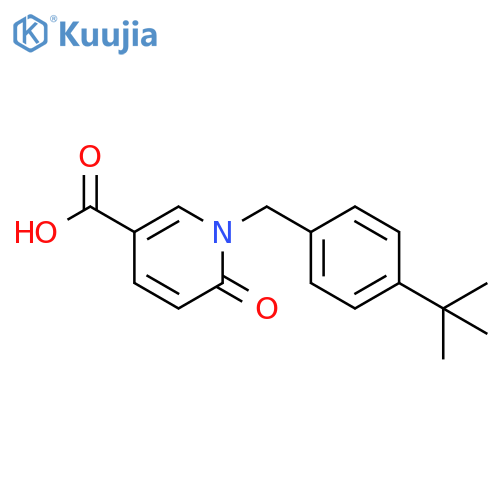 1-(4-tert-Butyl-benzyl)-6-oxo-1,6-dihydro-pyridine-3-carboxylic acid structure