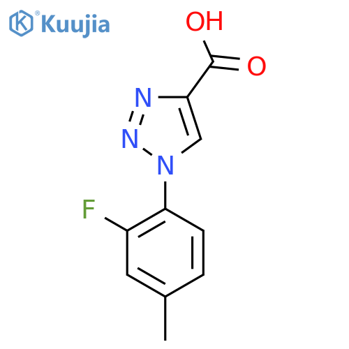 1-(2-fluoro-4-methylphenyl)-1H-1,2,3-triazole-4-carboxylic acid structure