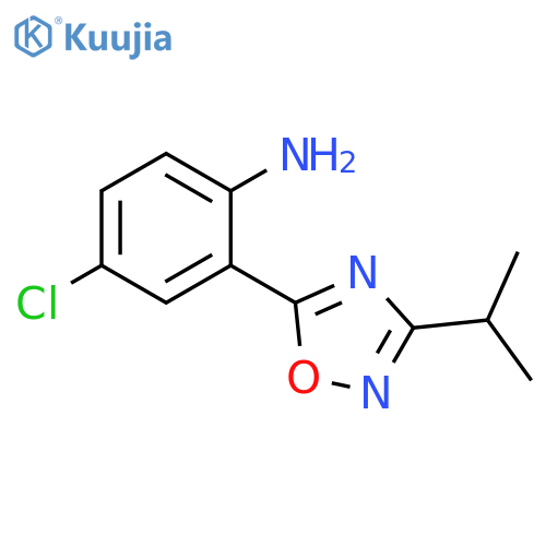 4-Chloro-2-3-(propan-2-yl)-1,2,4-oxadiazol-5-ylaniline structure