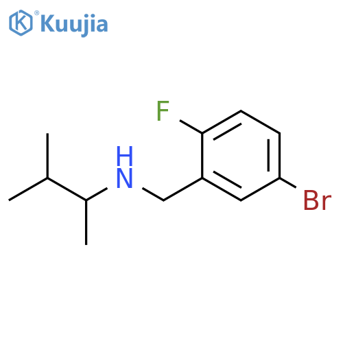 (5-bromo-2-fluorophenyl)methyl(3-methylbutan-2-yl)amine structure