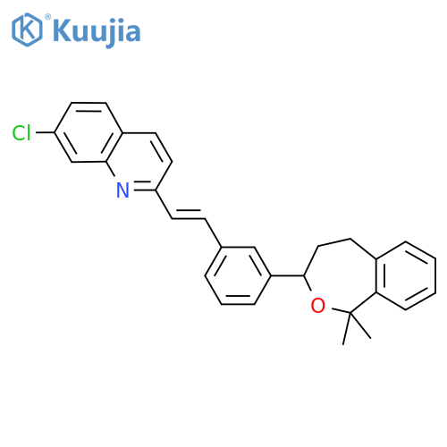 (E)-2-(3-(1,1-Dimethyl-1,3,4,5-tetrahydrobenzo-coxepin-3-yl)styryl)-7-chloroquinoline structure