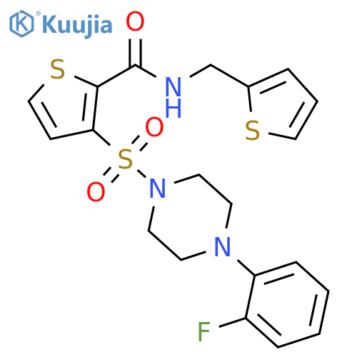 3-{[4-(2-fluorophenyl)piperazin-1-yl]sulfonyl}-N-[(thiophen-2-yl)methyl]thiophene-2-carboxamide structure