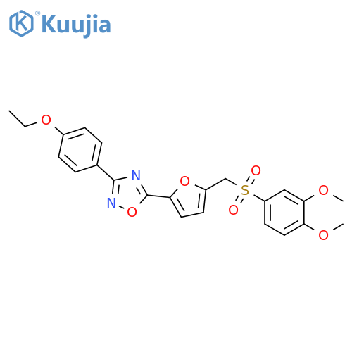 5-{5-[(3,4-dimethoxybenzenesulfonyl)methyl]furan-2-yl}-3-(4-ethoxyphenyl)-1,2,4-oxadiazole structure