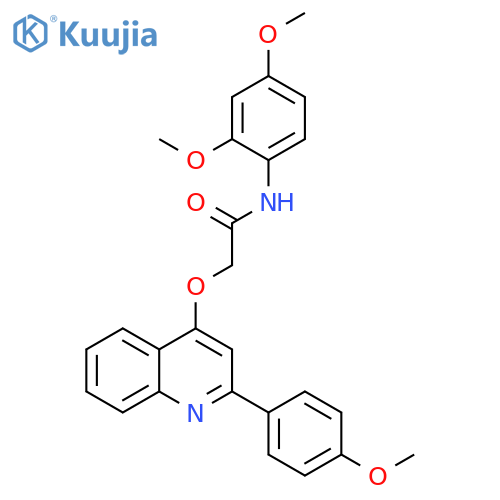 N-(2,4-dimethoxyphenyl)-2-{[2-(4-methoxyphenyl)quinolin-4-yl]oxy}acetamide structure