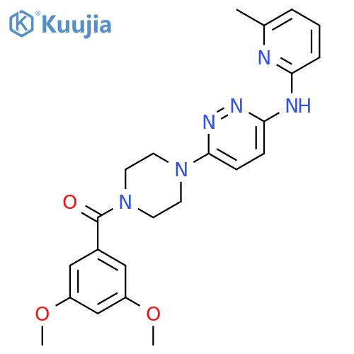 6-[4-(3,5-dimethoxybenzoyl)piperazin-1-yl]-N-(6-methylpyridin-2-yl)pyridazin-3-amine structure