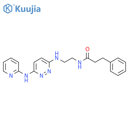 3-phenyl-N-[2-({6-[(pyridin-2-yl)amino]pyridazin-3-yl}amino)ethyl]propanamide structure