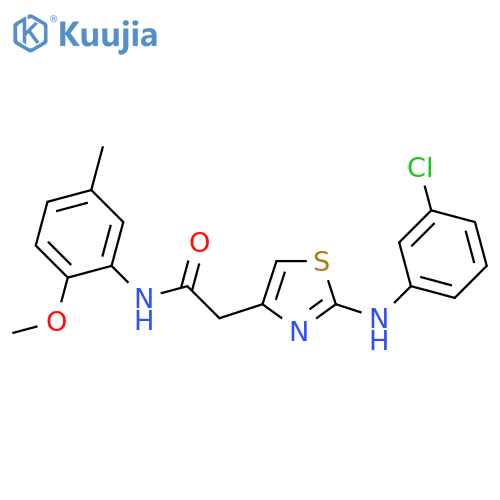 2-{2-[(3-chlorophenyl)amino]-1,3-thiazol-4-yl}-N-(2-methoxy-5-methylphenyl)acetamide structure