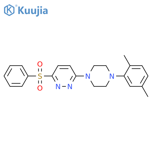 3-(benzenesulfonyl)-6-[4-(2,5-dimethylphenyl)piperazin-1-yl]pyridazine structure