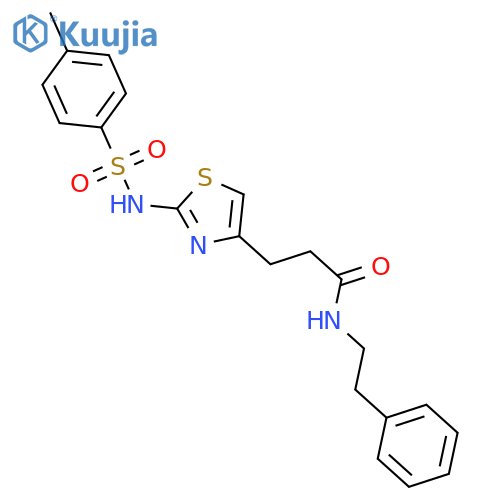 3-[2-(4-methylbenzenesulfonamido)-1,3-thiazol-4-yl]-N-(2-phenylethyl)propanamide structure