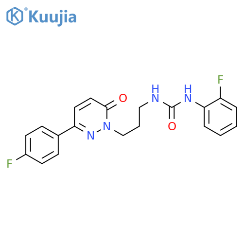1-(2-fluorophenyl)-3-{3-[3-(4-fluorophenyl)-6-oxo-1,6-dihydropyridazin-1-yl]propyl}urea structure