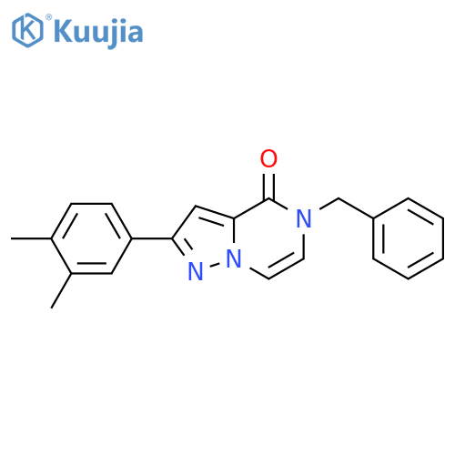 5-benzyl-2-(3,4-dimethylphenyl)-4H,5H-pyrazolo[1,5-a]pyrazin-4-one structure