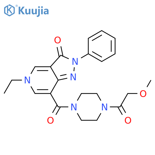 5-ethyl-7-[4-(2-methoxyacetyl)piperazine-1-carbonyl]-2-phenyl-2H,3H,5H-pyrazolo[4,3-c]pyridin-3-one structure