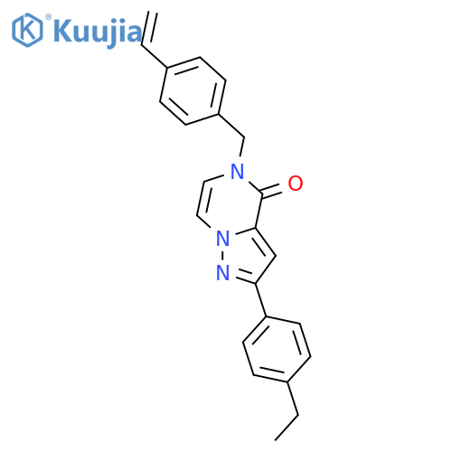 5-[(4-ethenylphenyl)methyl]-2-(4-ethylphenyl)-4H,5H-pyrazolo[1,5-a]pyrazin-4-one structure