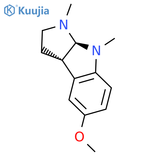 Pyrrolo[2,3-b]indole, 1,2,3,3a,8,8a-hexahydro-5-methoxy-1,3a,8-trimethyl-, (3aR,8aS)- structure