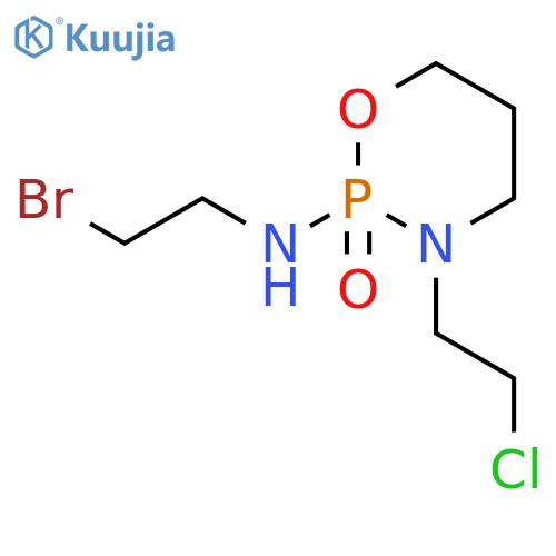 2-(2-bromoethyl)amino-3-(2-chloroethyl)-1,3,2lambda5-oxazaphosphinan-2-one structure