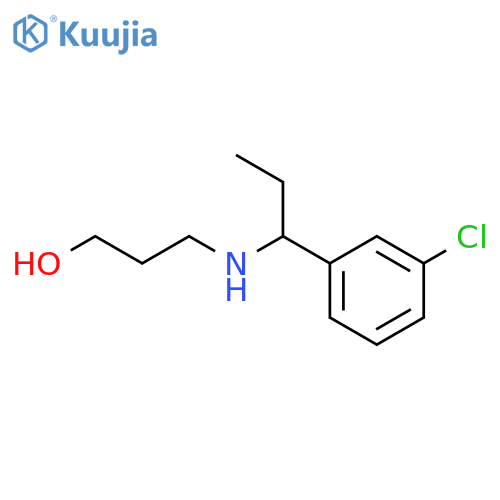 3-{1-(3-chlorophenyl)propylamino}propan-1-ol structure