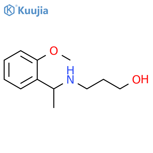 3-{1-(2-methoxyphenyl)ethylamino}propan-1-ol structure