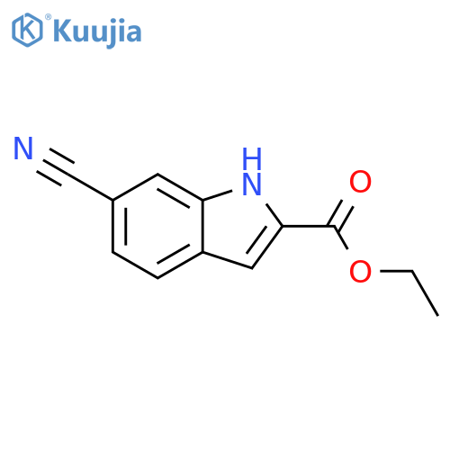 ethyl 6-cyano-1H-indole-2-carboxylate structure