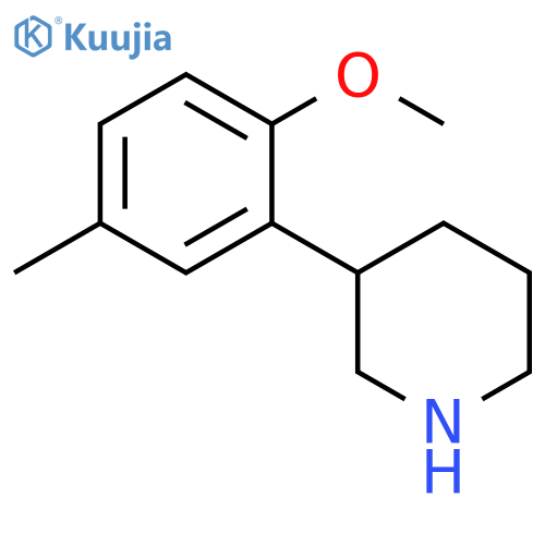 3-(2-methoxy-5-methylphenyl)piperidine structure