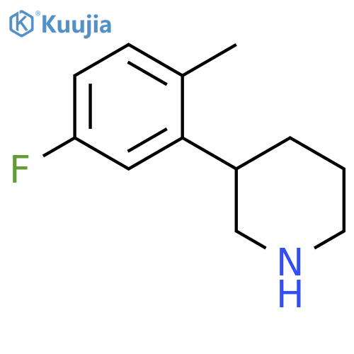 3-(5-fluoro-2-methylphenyl)piperidine structure