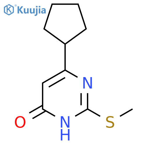 6-cyclopentyl-2-(methylthio)pyrimidin-4(3H)-one structure