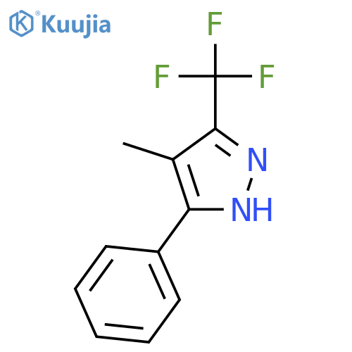 4-Methyl-5-phenyl-3-(trifluoromethyl)-1H-pyrazole structure