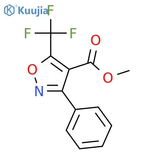 4-Isoxazolecarboxylicacid, 3-phenyl-5-(trifluoromethyl)-, methyl ester structure