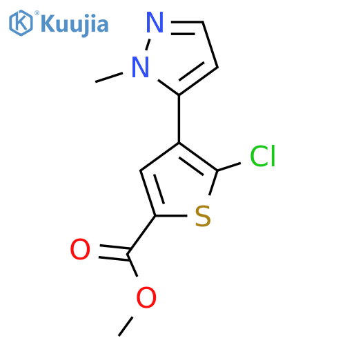 Methyl 5-chloro-4-(1-methylpyrazol-5-yl)-2-thiophenecarboxylate structure