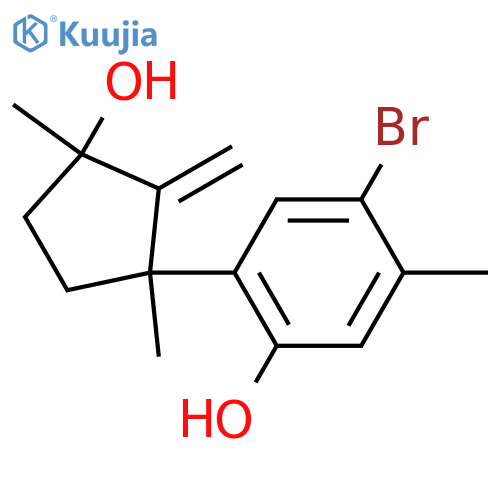 10-Bromo-5(13),6,8,10-lauratetraene-4,7-diol; (1R,4S)-form structure