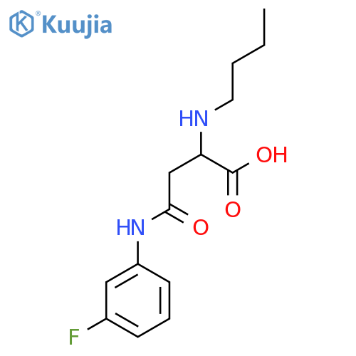 2-(butylamino)-3-[(3-fluorophenyl)carbamoyl]propanoic acid structure
