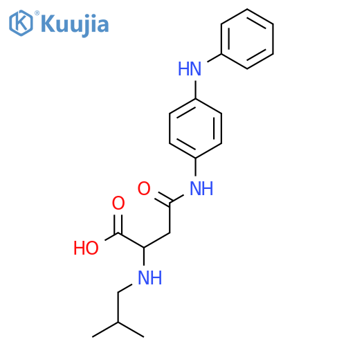 2-[(2-methylpropyl)amino]-3-{[4-(phenylamino)phenyl]carbamoyl}propanoic acid structure