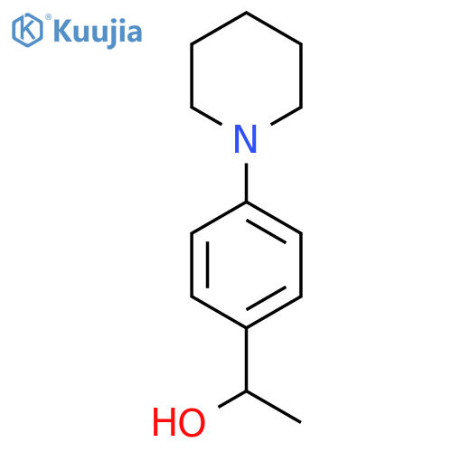 1-4-(piperidin-1-yl)phenylethan-1-ol structure