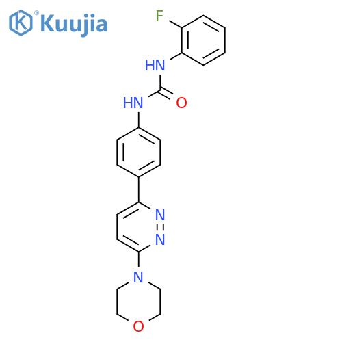 3-(2-fluorophenyl)-1-{4-[6-(morpholin-4-yl)pyridazin-3-yl]phenyl}urea structure