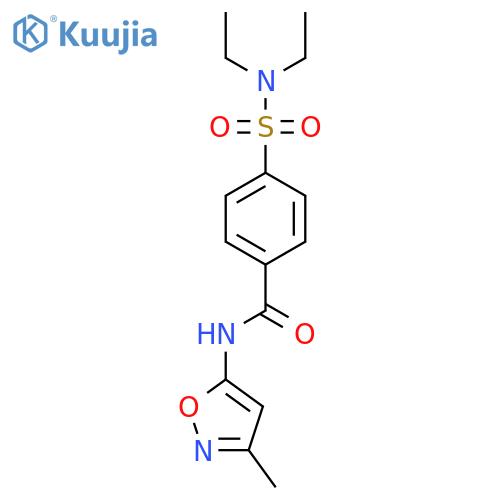 4-(diethylsulfamoyl)-N-(3-methyl-1,2-oxazol-5-yl)benzamide structure