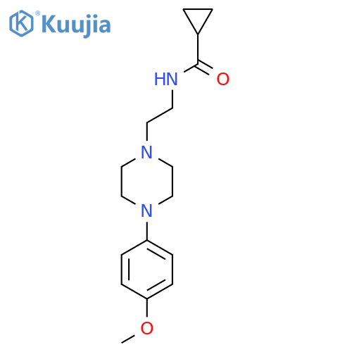 N-{2-[4-(4-methoxyphenyl)piperazin-1-yl]ethyl}cyclopropanecarboxamide structure