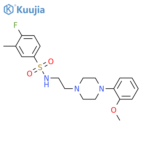 4-fluoro-N-{2-[4-(2-methoxyphenyl)piperazin-1-yl]ethyl}-3-methylbenzene-1-sulfonamide structure