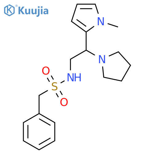 N-[2-(1-methyl-1H-pyrrol-2-yl)-2-(pyrrolidin-1-yl)ethyl]-1-phenylmethanesulfonamide structure