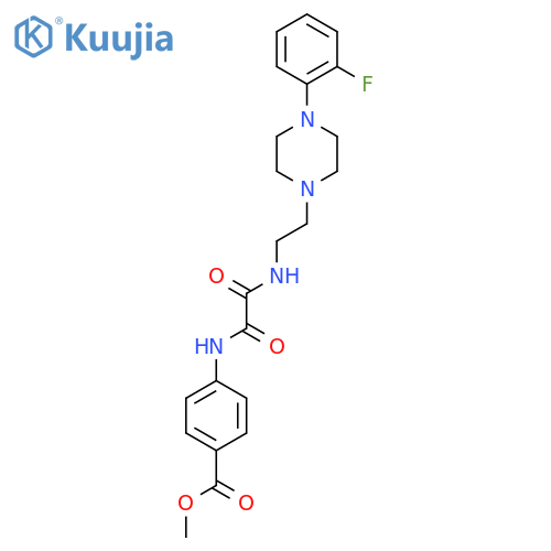 methyl 4-[({2-[4-(2-fluorophenyl)piperazin-1-yl]ethyl}carbamoyl)formamido]benzoate structure
