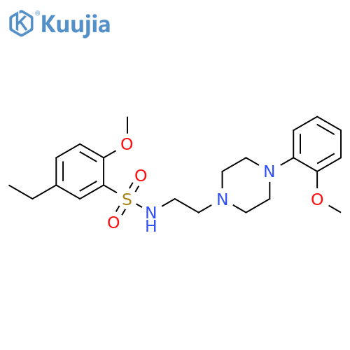 5-ethyl-2-methoxy-N-{2-[4-(2-methoxyphenyl)piperazin-1-yl]ethyl}benzene-1-sulfonamide structure