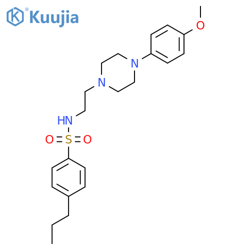 N-{2-[4-(4-methoxyphenyl)piperazin-1-yl]ethyl}-4-propylbenzene-1-sulfonamide structure
